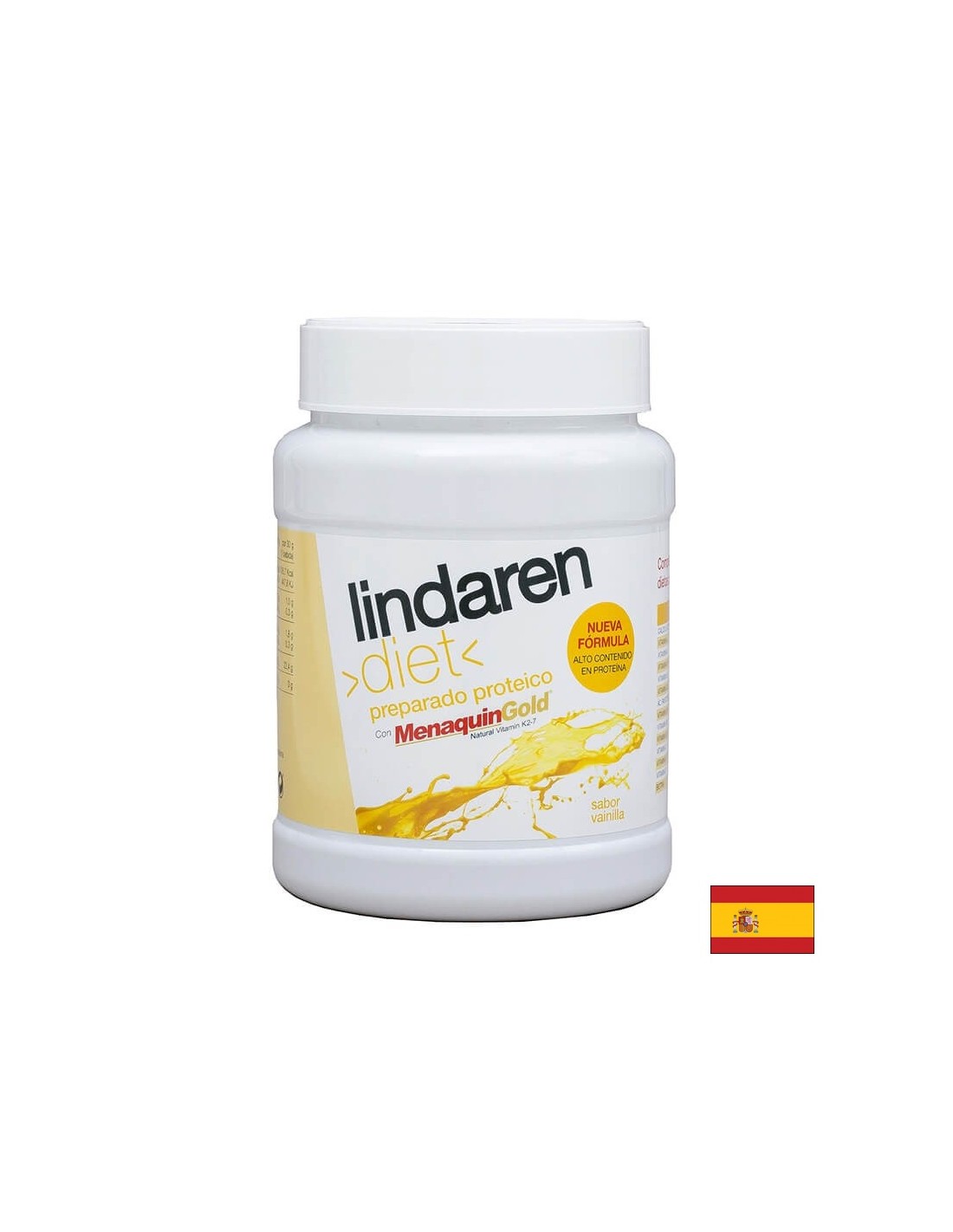 За изтощителни диети за отслабване - Lindaren - Диетична формула с протеини, витамини и калций - прах, 225 g, аромат на ванилия