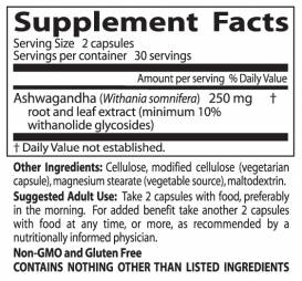 Най -добър Ashwagandha 125 mg - 60 капсули