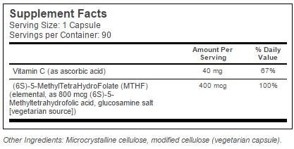 Най -добър напълно активен фолат 400 mcg - 90 капсули