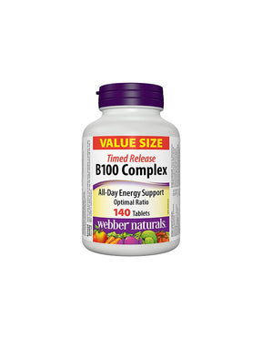 Energy metabolism, nervous system, heart activity - Vitamin B100 Complex, 140 tablets - Nutra Best Europe