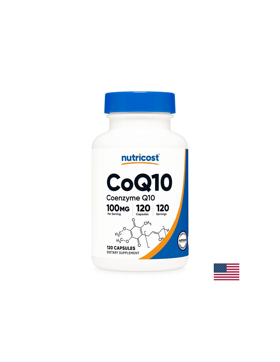 Енергия и здраво сърце - Коензим Q10, 100 мг х 120 капсули <tc>Nutricost</tc>