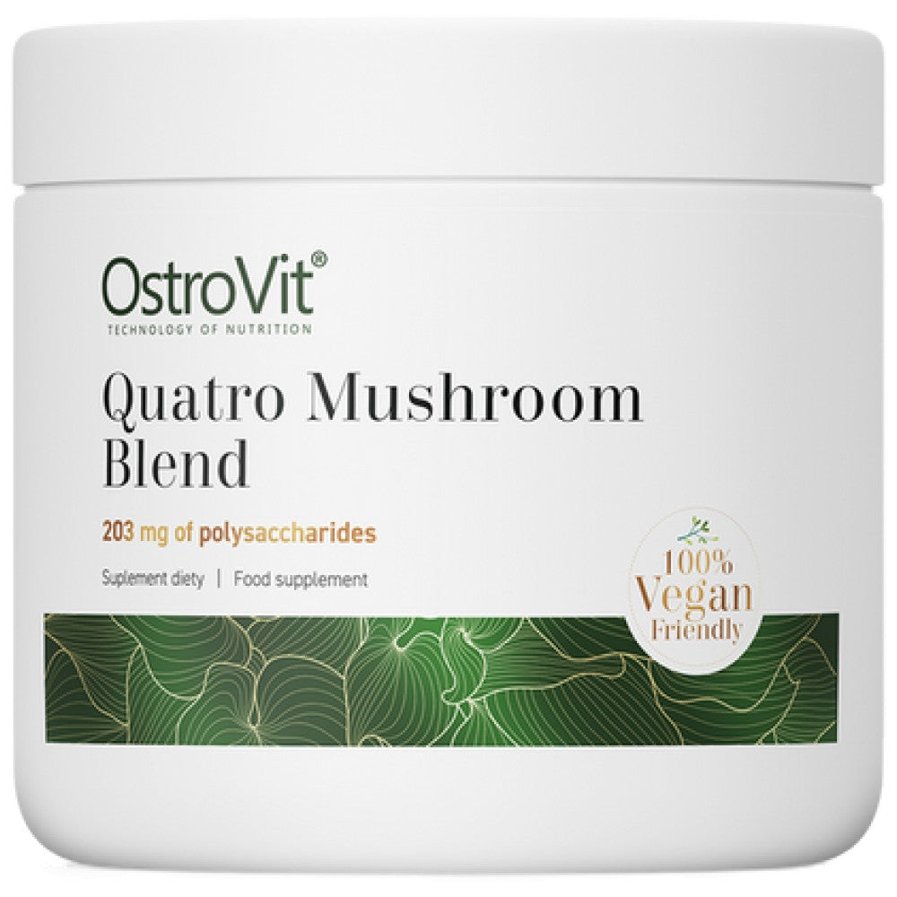Quatro гъба смес прах | Lion's Mane ~ reishi ~ cordyceps ~ chaga 100 грама