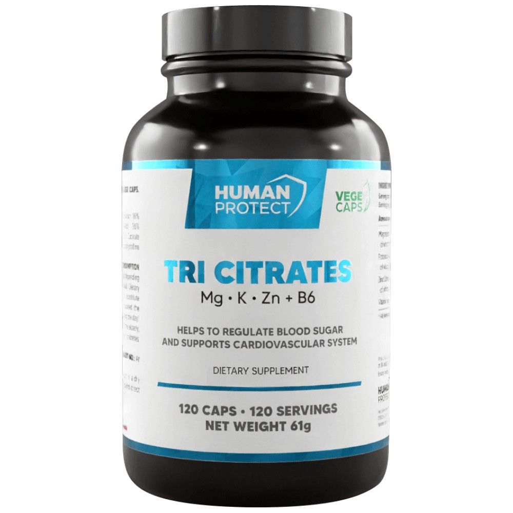 Tri Citrate | Магнезий + калий + цинк - 120 капсули