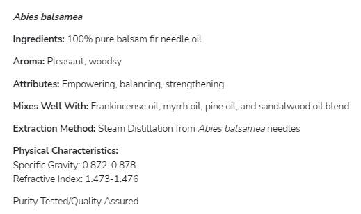 Балсамово масло от ела с игла | 100% чист абис балсамея - 30 ml