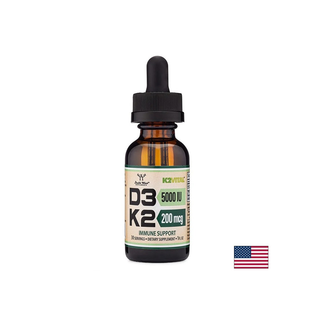 Грижа за костите - витамин D3 5000 IU + K2 200 µg, капки, 29,6 ml