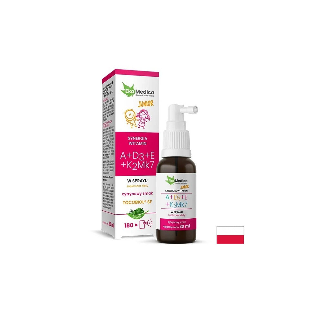 Грижа за костите - витамини A + D3 + E + K2, 30 ml, перорален спрей, 180 дози