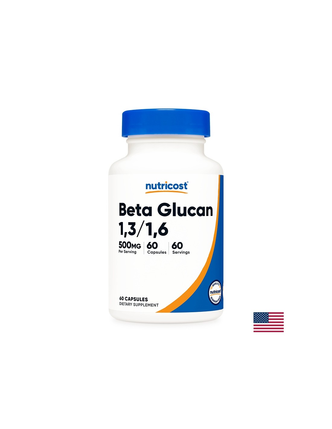 Имунитет - Beta Glucans 1.3/1.6, 500 mg x 60 капсули <tc>Nutricost</tc>