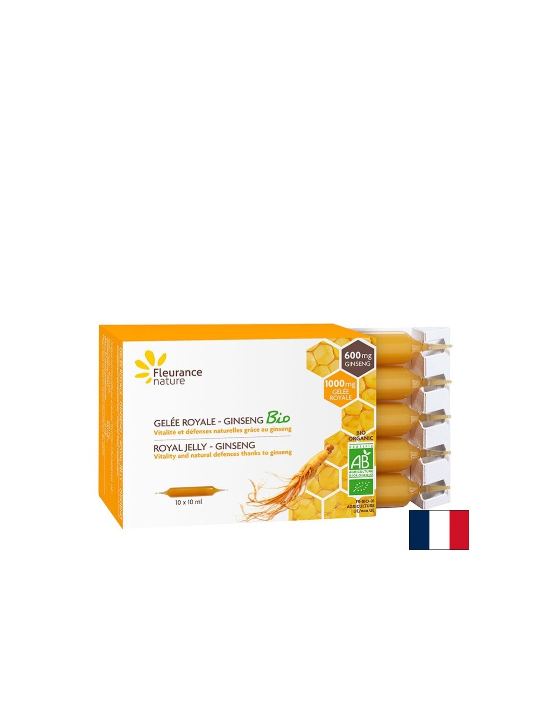 Имунитет и енергия - Royal Jelly + Asian Ginseng Bio, 10 ампули за пиене