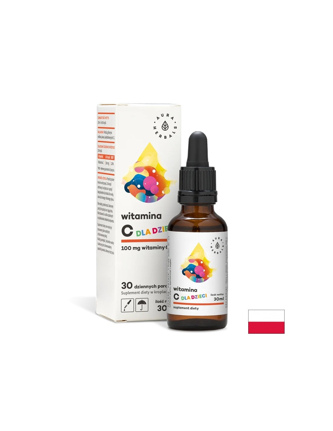 Имунитет - Витамин С за деца, 30 мл капки <tc>Aura Herbals</tc>