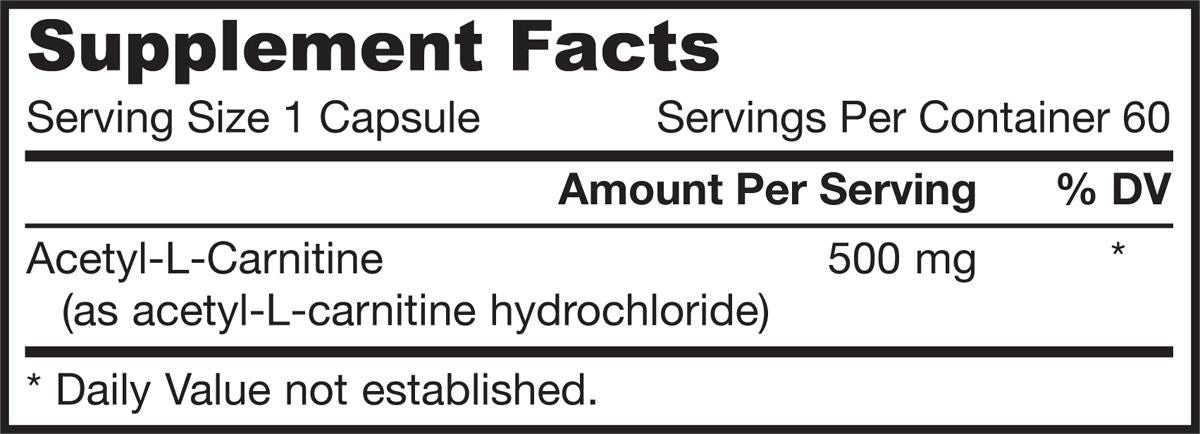 Ацетил L -карнитин 500 mg - 60 капсули