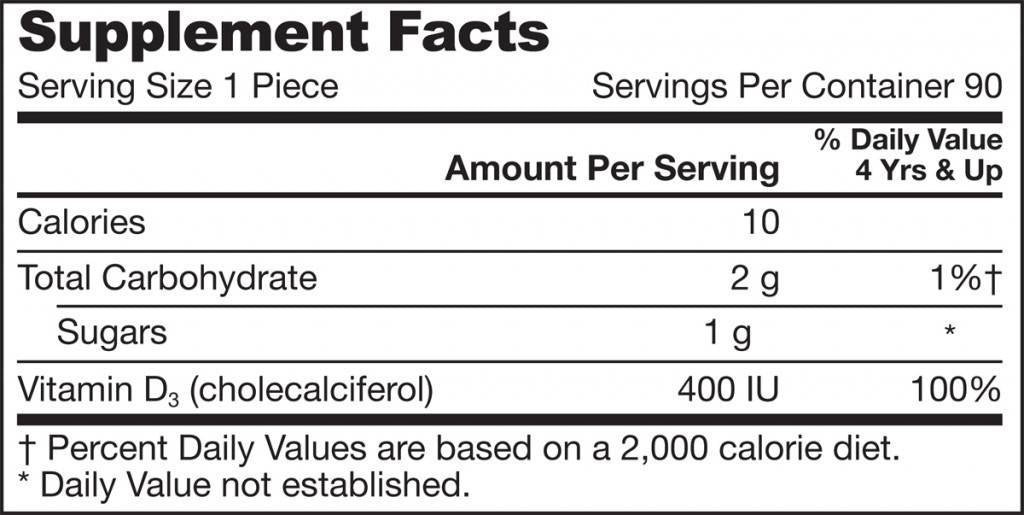 Yum-Yum D3 Gummies 400 IU 90 Бонбона - Feel You