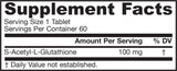 S-ацетил L-глутатион 100 mg-60 таблетки
