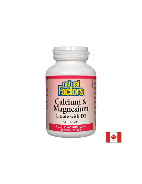 Calcium & Magnesium Citrate with D3 - 90 Tablets - Nutra Best Europe
