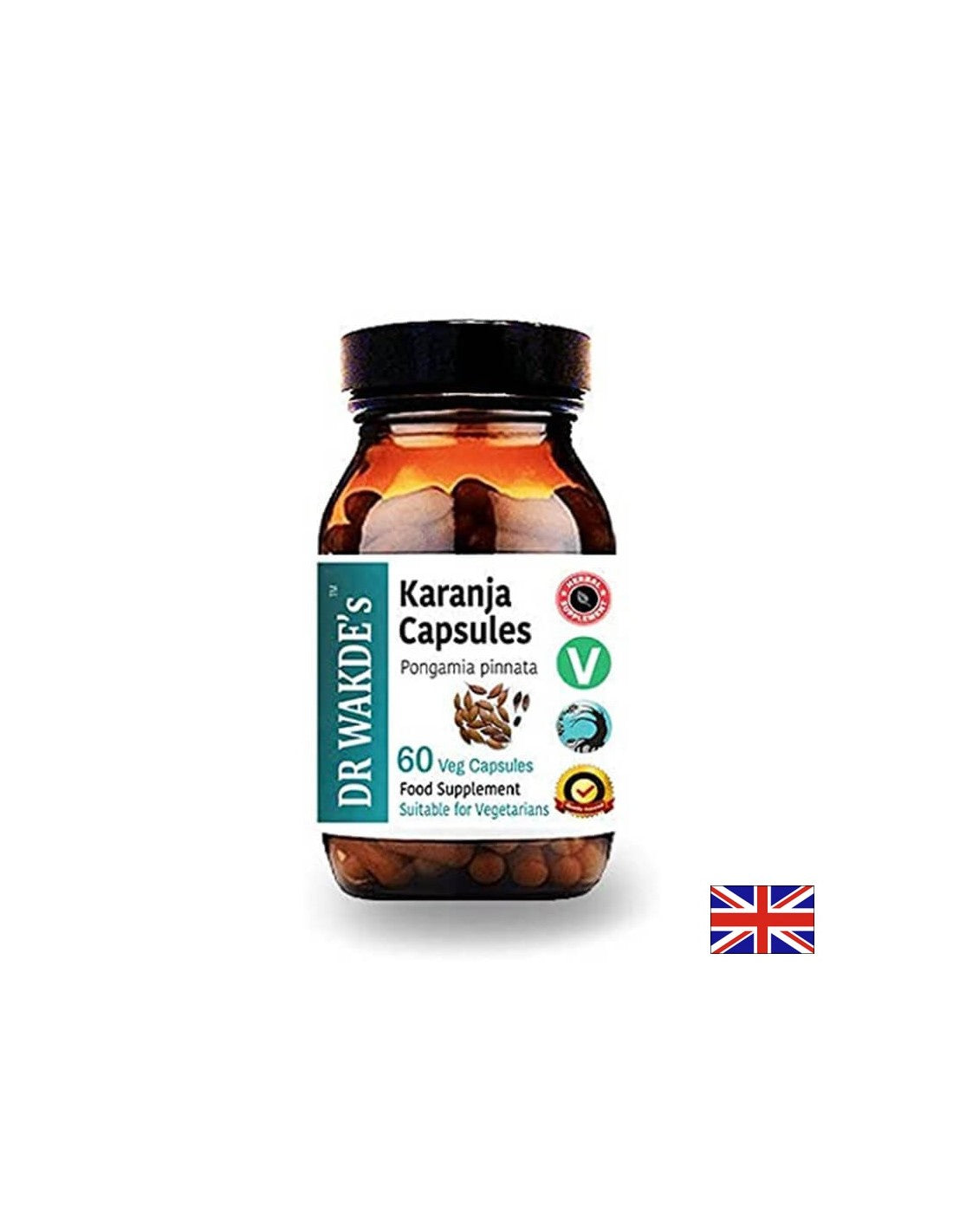 Karanja (Pongamia pinnata) - За кожни проблеми, екзема, язви и акне, 60 капсули