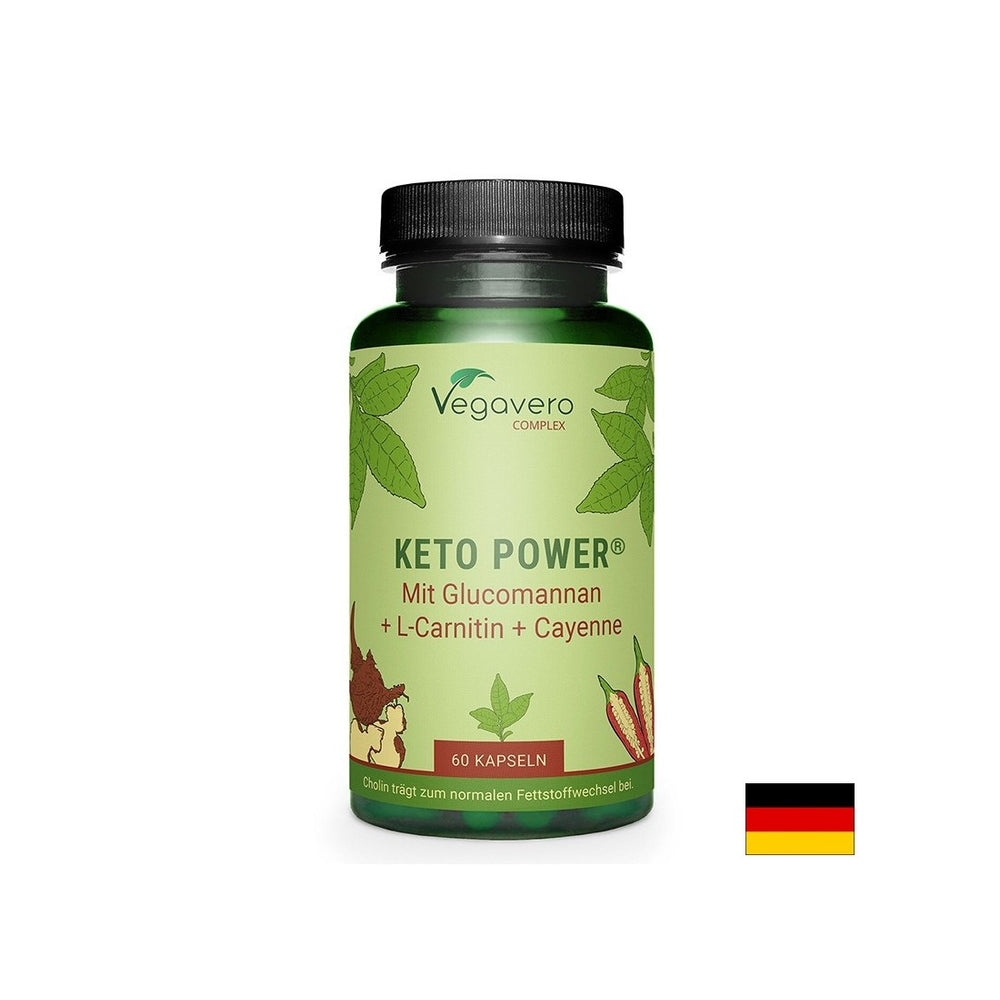 Keto Power® с глюкоманан, L-карнитин и кайен пипер, 60 капсули