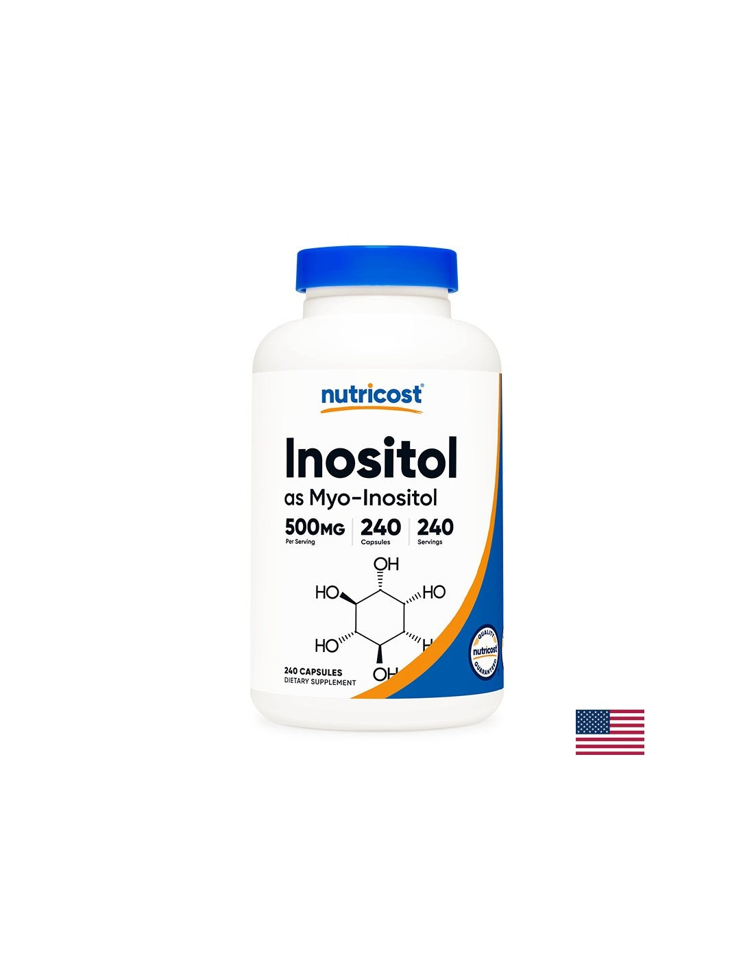 Хормонален дисбаланс - Инозитол (Myo Inositol/Vitamin B8), 500 mg/240 капсули <tc>Nutricost</tc>