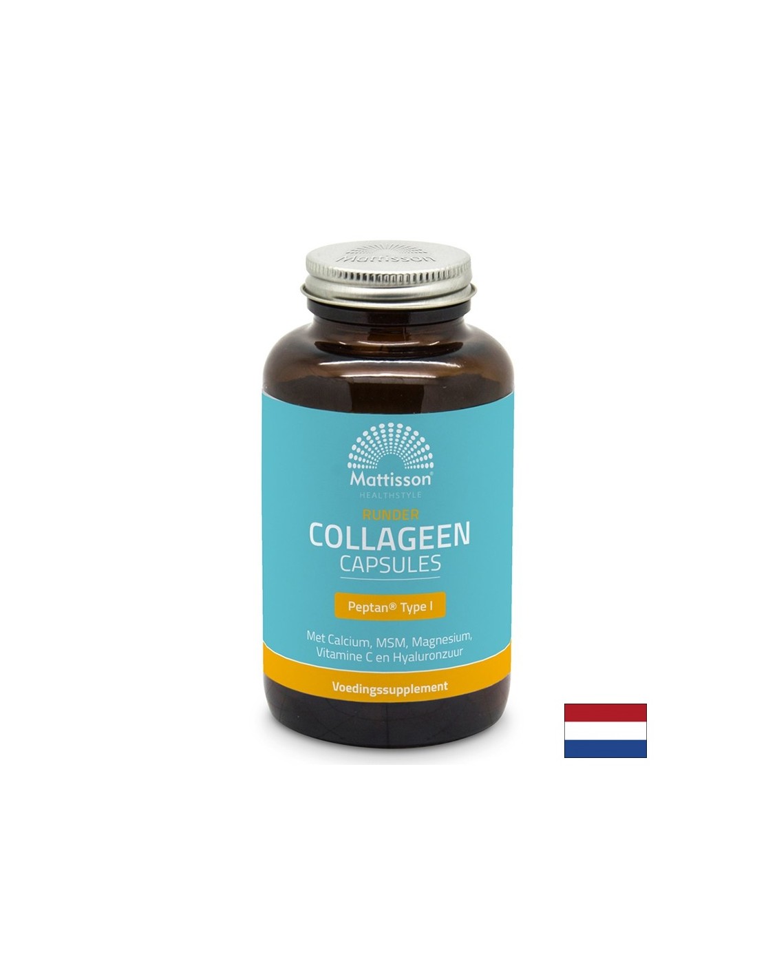 Колаген (тип 1) с калций, магнезий, МСМ, витамин С и хиалуронова киселина - Runder Collagen Peptan, 180 капсули <tc>Mattisson Healthstyle</tc>