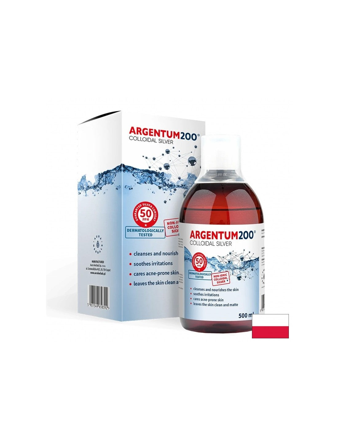 Колоидален сребърен Argentum 200® - 50 ppm, 500 ml