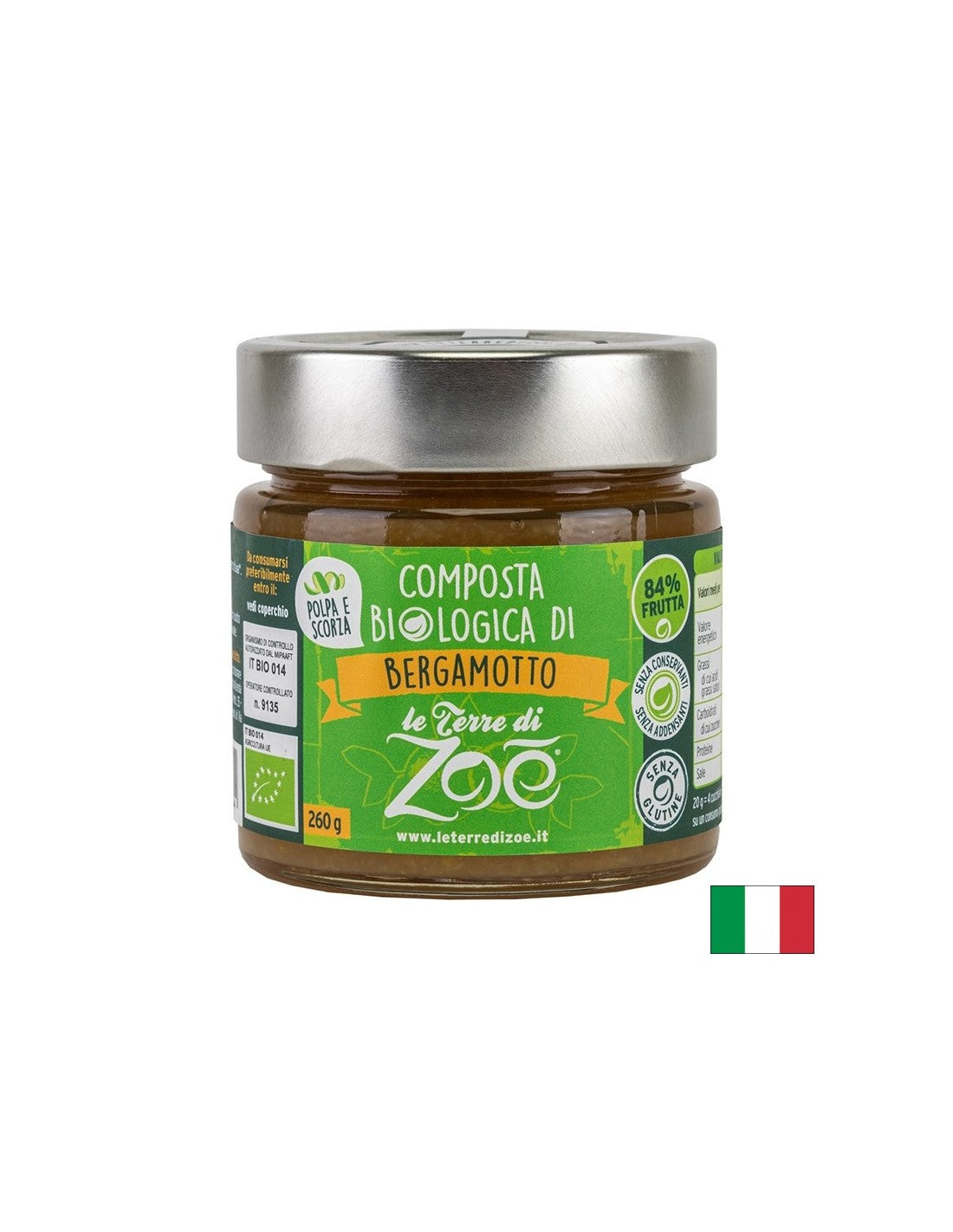 Органично задръстване на бергамот, 260 g