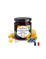 Конфитюр от органичен мед, боровинки и грозде, 220 g
