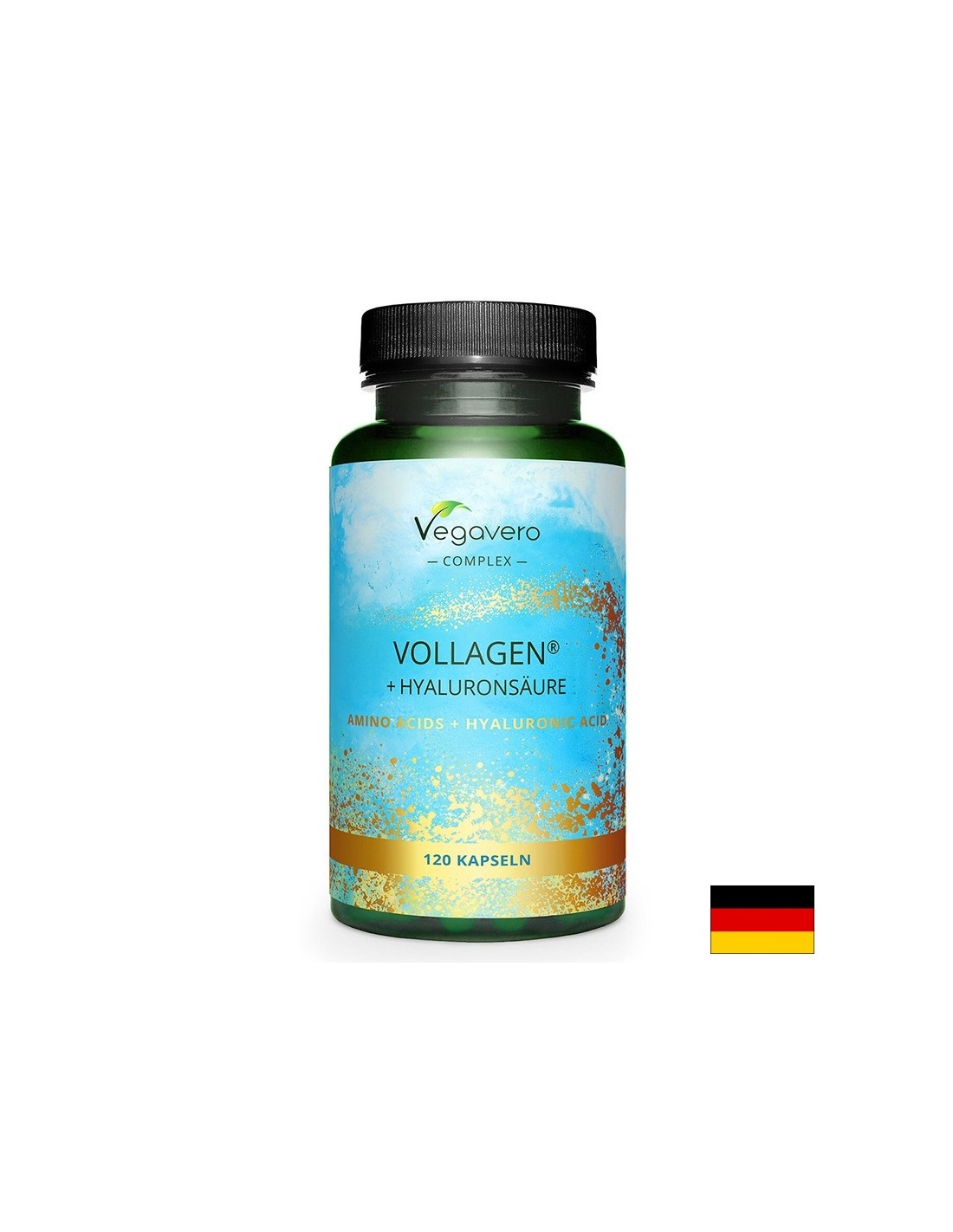 Коса и кожа - Аминокиселини + Хиалуронова киселина Vollagen, 120 капсули <tc>Vegavero</tc>