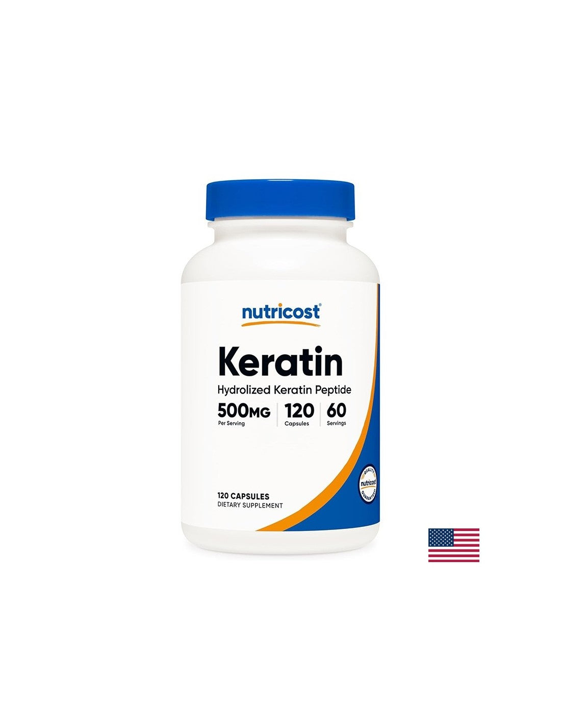 Коса, кожа, нокти - кератин (хидролизирани кератинови пептиди), 250 mg x 120 капсули