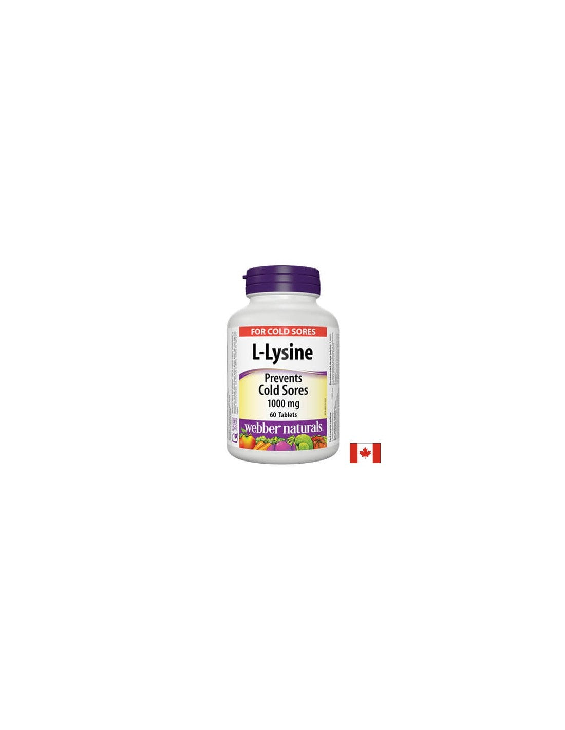 L-Лизин/ L-Lysine 1000 mg x 60 табл <tc>Webber Naturals</tc>