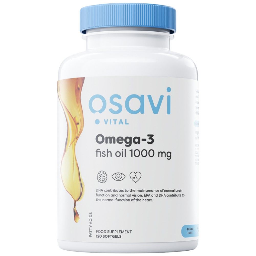 Omega 3 рибено масло 1000mg | Молекулярно дестилирани - 120 гел капсули