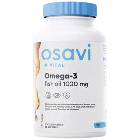 Omega 3 Fish Oil 1000mg | Molecularly Distilled - 60 Gel capsules - Nutra Best Europe