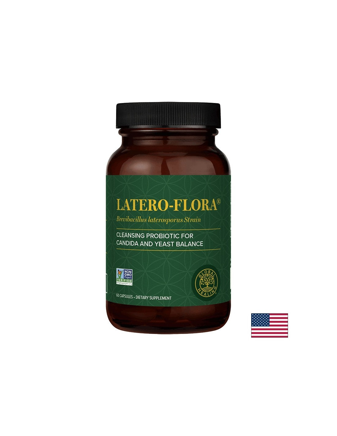 Latero -Flora ™ Brevibacillus lateresporus (BOD ™ щам) - Пробиотик срещу Candida в червата, 60 капсули