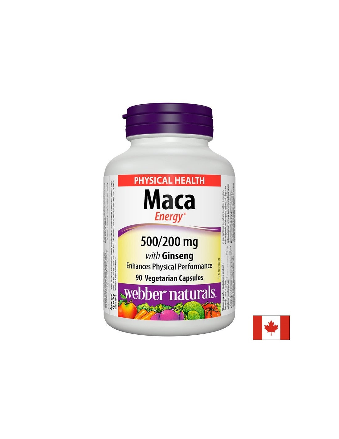 Maca Energy with Ginseng - Мака и корейски женшен, 90 капсули <tc>Webber Naturals</tc>