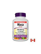 Maca Energy with Ginseng - Мака и корейски женшен, 90 капсули <tc>Webber Naturals</tc>
