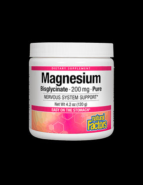 Magnesium (bisglycinate), 200 mg x 120 g powder - Nutra Best Europe