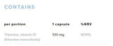 Витамин В1 100 mg | Тиамин - 120 капсули