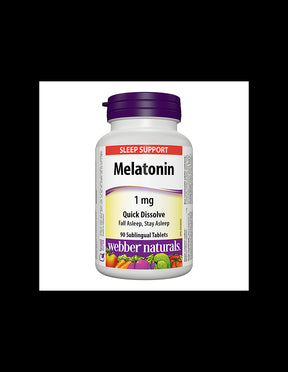 For insomnia - Melatonin 1 mg, 90 sublingual tablets Webber Naturals - Nutra Best Europe