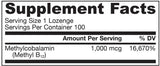 Метил В -12 1000 MCG - 100 сублинглални таблетки