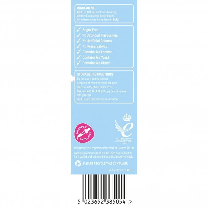Omega 3 капки за деца (Kids Omega-3 Mini Drops) 50ml Naturesaid