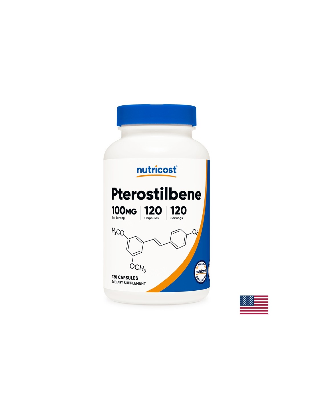 Мозъчна функция - Pterostilbene, 100 mg x 120 капсули <tc>Nutricost</tc>