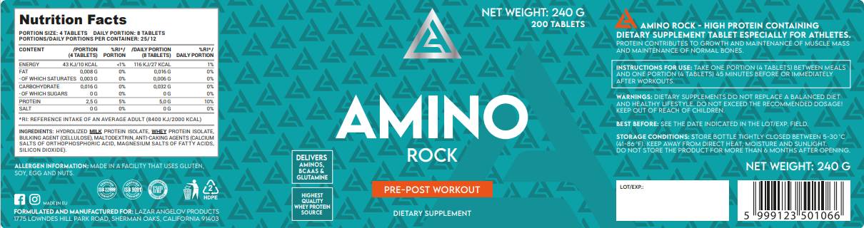 La Amino Rock | Сухатични амино таблетки - 200 таблетки