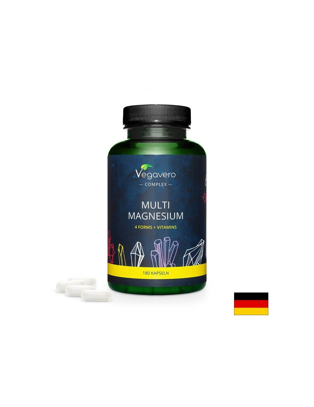 Multi Magnesium - Мулти магнезий с витамини B2 и B6, 180 <tc>Vegavero</tc> капсули