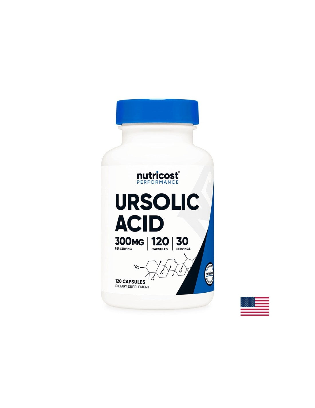 Мускулна функция - Урсолова киселина (Ursolic Acid), 120 капсули <tc>Nutricost</tc>