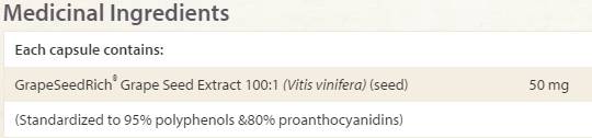 Екстракт от гроздови семена 50mg 60 капсули
