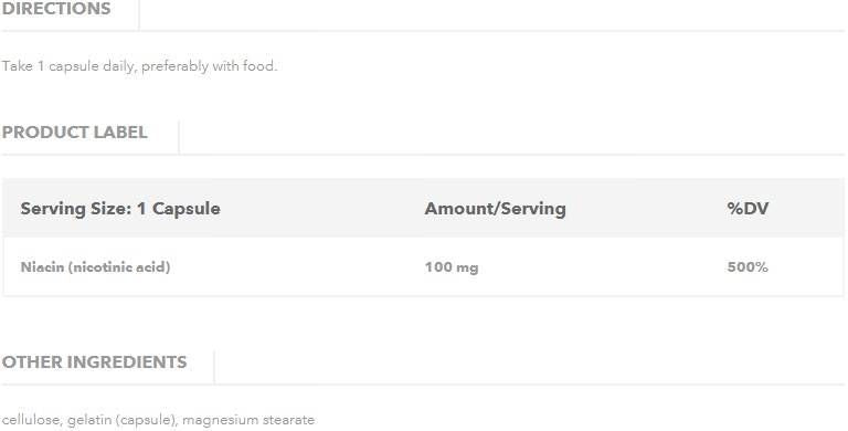Ниацин 100 mg - 100 капсули