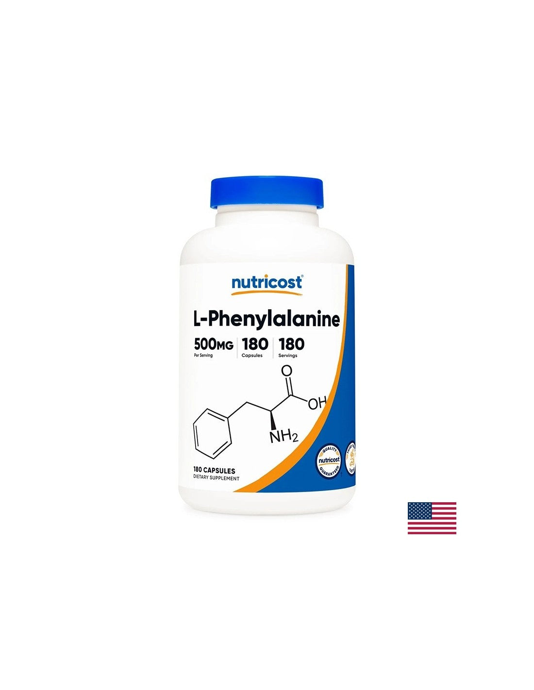 Нервна и мозъчна функция - L-фенилаланин, 180 <tc>Nutricost</tc> Капсули