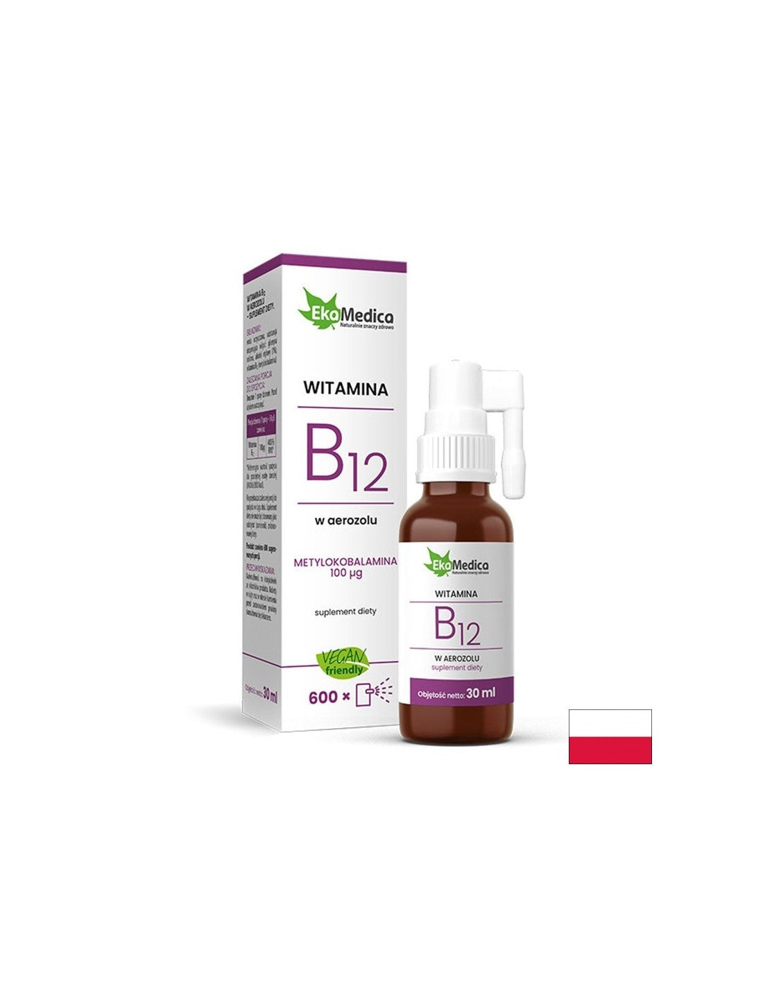 Нервна система и енергия - спрей с витамин В12, 30 ml Ekamedica