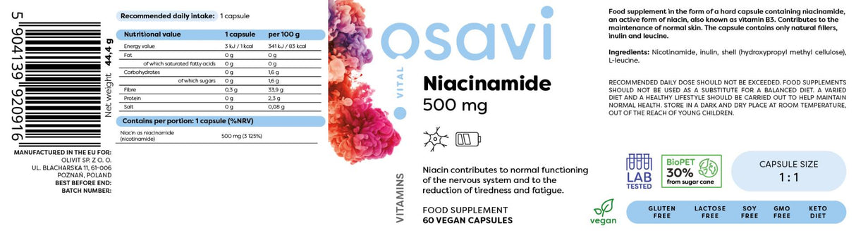 Ниацинамид 500 mg - 60 капсули