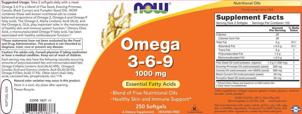 Омега 3-6-9 1000 mg-100 гел капсули