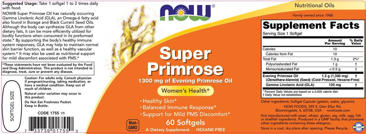 Super Primrose Oil 1300 mg - 60 гел капсули