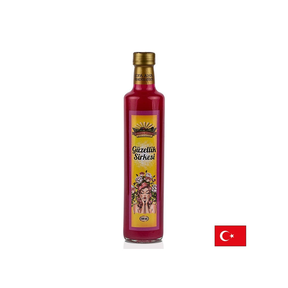 Естествен оцет "красота" - от Wild Rose, Hibiscus, лавандула, планинска ябълка, канела, 500 ml