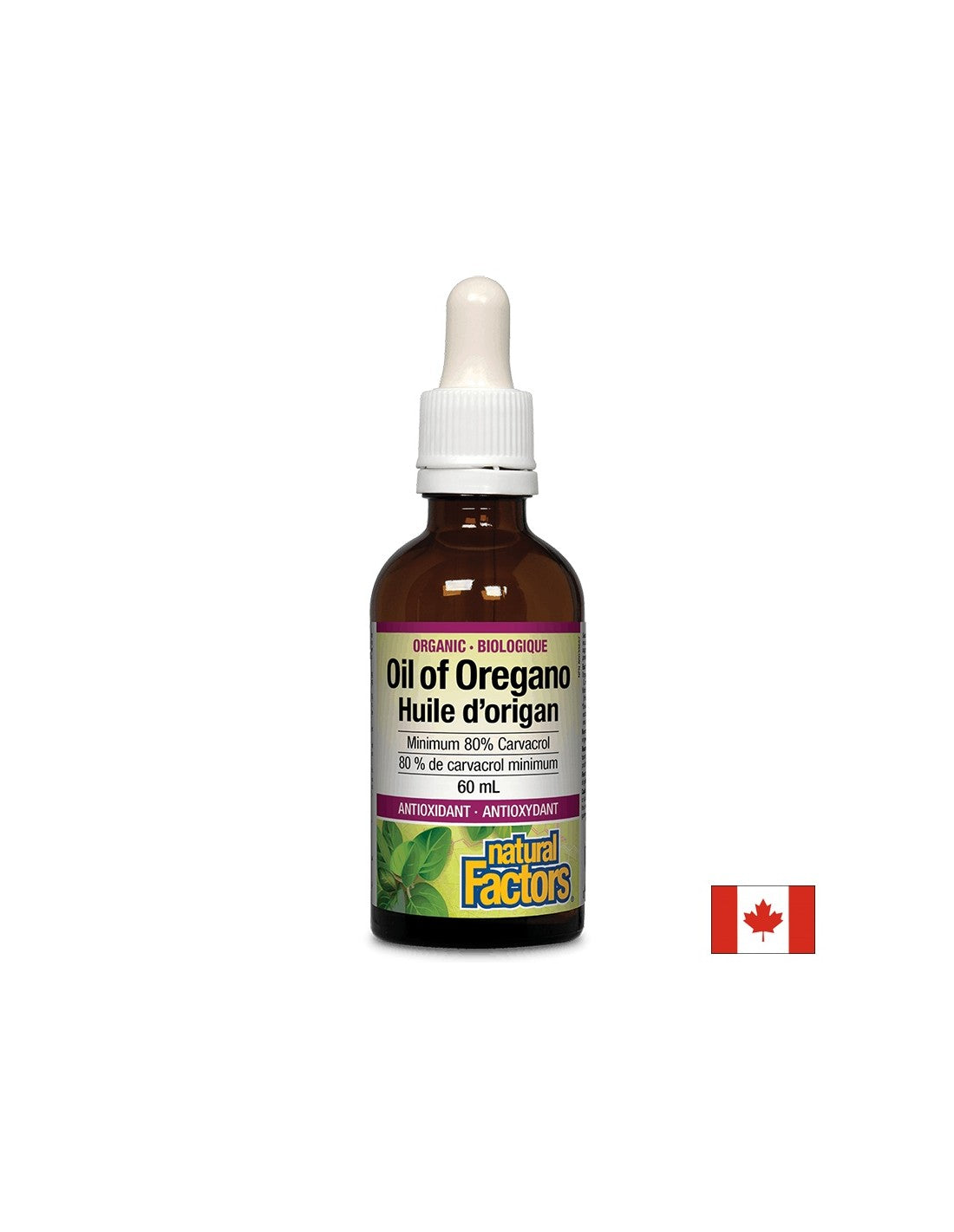Oil Of Oregano Organic/ Риган органичен (масло) 30 mg x 60 ml/ 375 дози <tc>Natural Factors</tc>